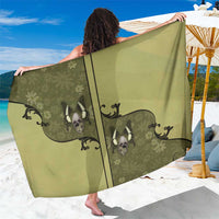 Western Gothic Yoke Sarong Retro Butterfly With Daisy Garden - Wonder Print Shop