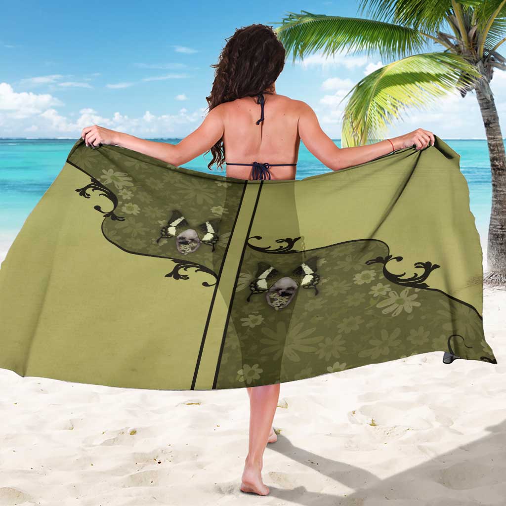 Western Gothic Yoke Sarong Retro Butterfly With Daisy Garden - Wonder Print Shop