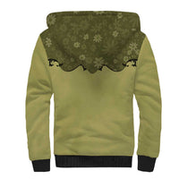 Western Gothic Yoke Sherpa Hoodie Retro Butterfly With Daisy Garden - Wonder Print Shop