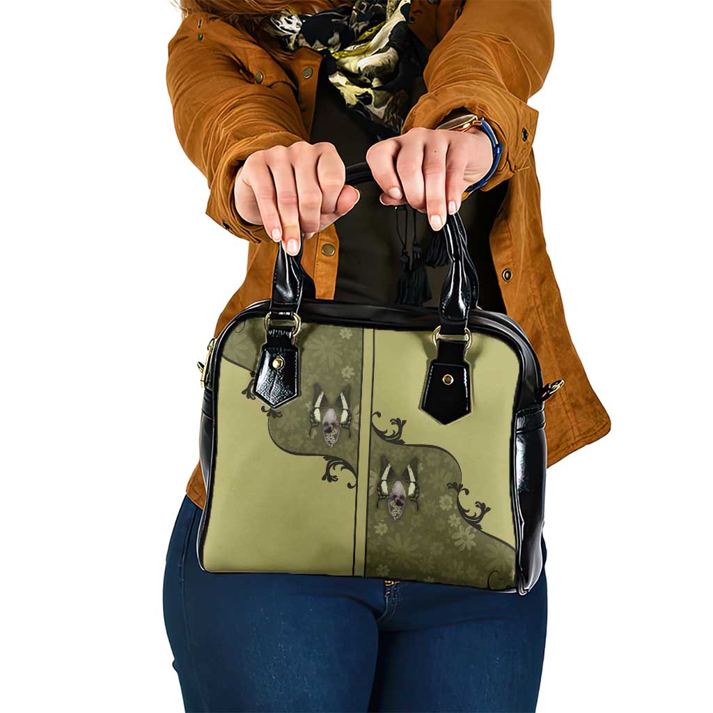 Western Gothic Yoke Shoulder Handbag Retro Butterfly With Daisy Garden - Wonder Print Shop