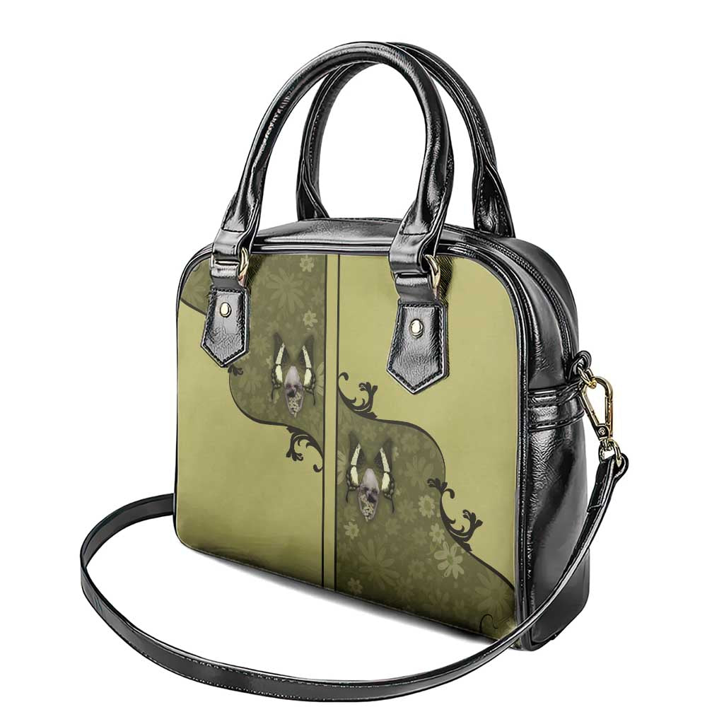 Western Gothic Yoke Shoulder Handbag Retro Butterfly With Daisy Garden - Wonder Print Shop