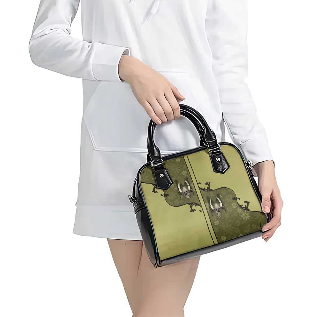 Western Gothic Yoke Shoulder Handbag Retro Butterfly With Daisy Garden - Wonder Print Shop