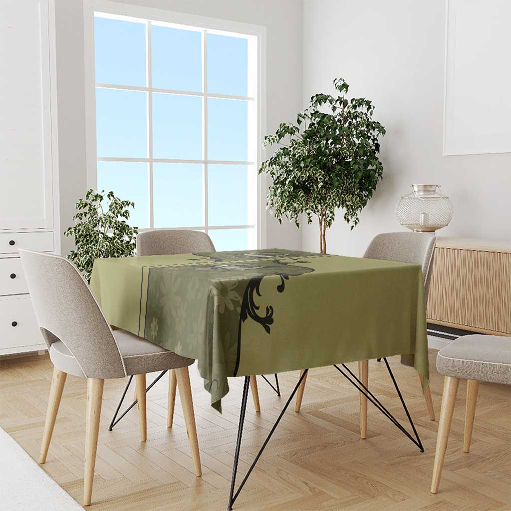 Western Gothic Yoke Tablecloth Retro Butterfly With Daisy Garden - Wonder Print Shop