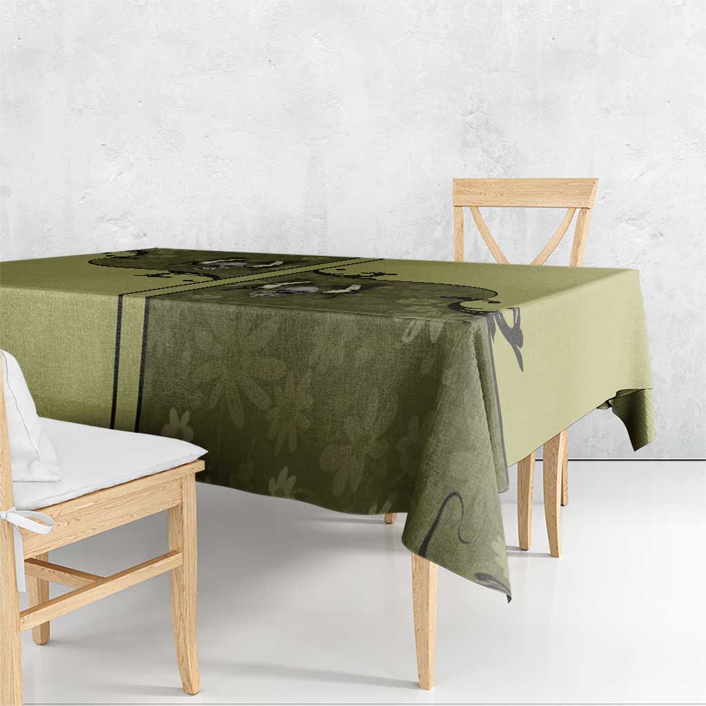 Western Gothic Yoke Tablecloth Retro Butterfly With Daisy Garden - Wonder Print Shop