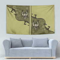 Western Gothic Yoke Tapestry Retro Butterfly With Daisy Garden - Wonder Print Shop