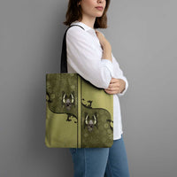 Western Gothic Yoke Tote Bag Retro Butterfly With Daisy Garden - Wonder Print Shop