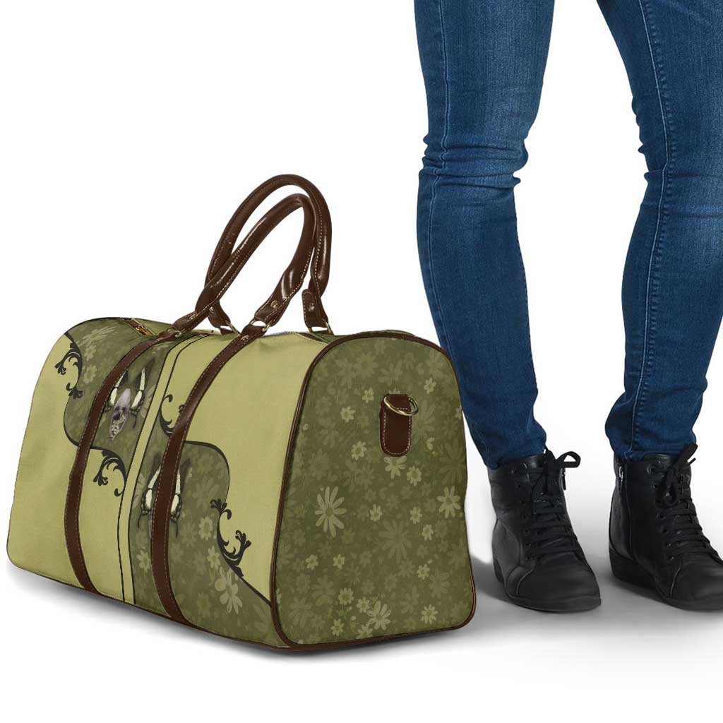 Western Gothic Yoke Travel Bag Retro Butterfly With Daisy Garden - Wonder Print Shop