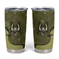 Western Gothic Yoke Tumbler Cup Retro Butterfly With Daisy Garden - Wonder Print Shop