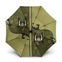 Western Gothic Yoke Umbrella Retro Butterfly With Daisy Garden - Wonder Print Shop