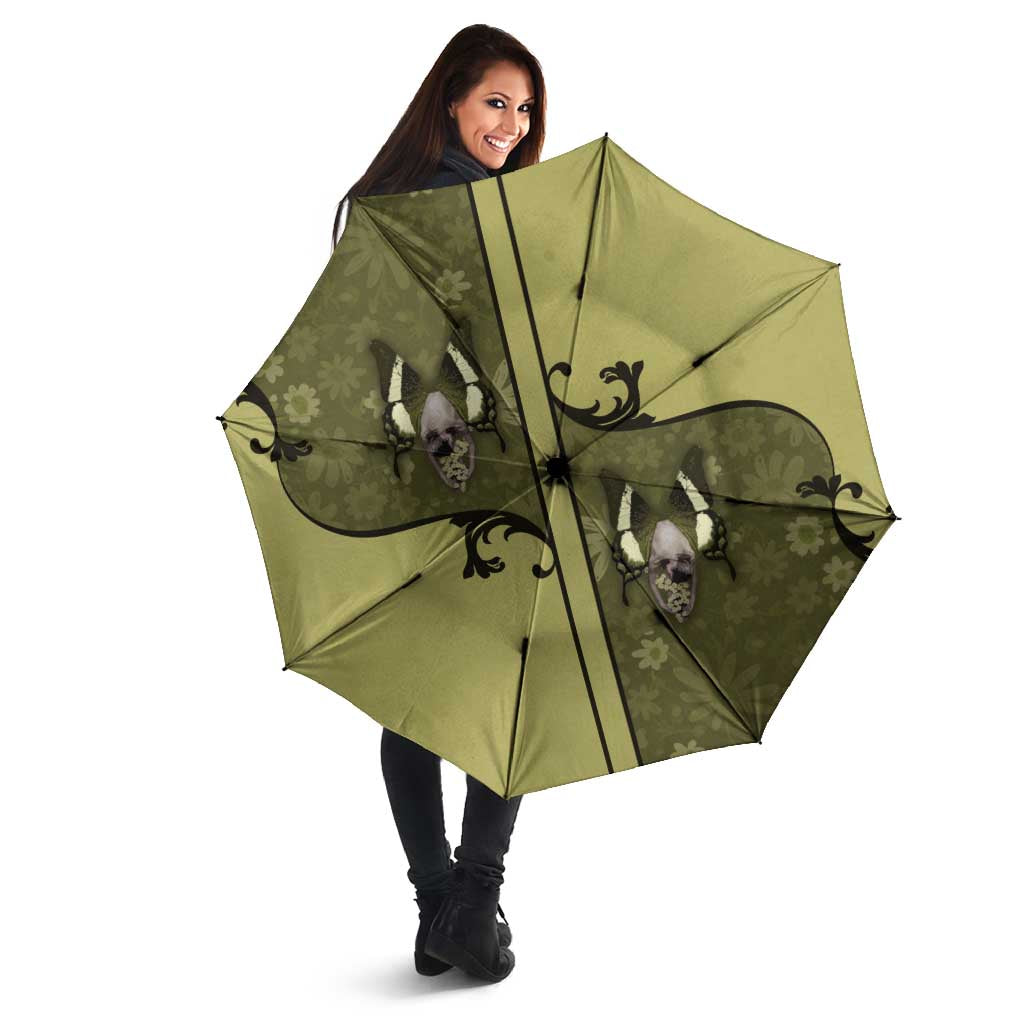 Western Gothic Yoke Umbrella Retro Butterfly With Daisy Garden - Wonder Print Shop