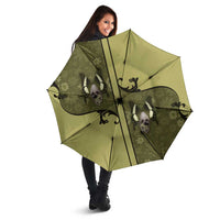 Western Gothic Yoke Umbrella Retro Butterfly With Daisy Garden - Wonder Print Shop