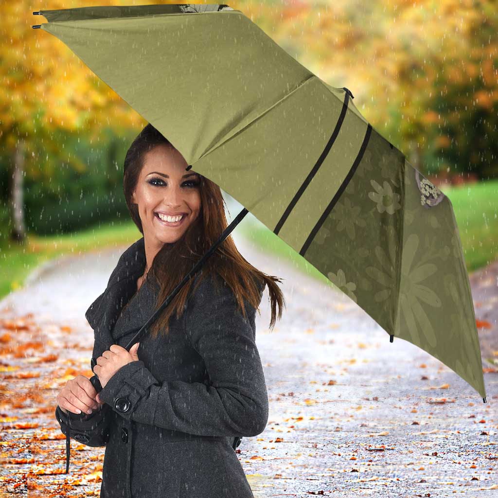Western Gothic Yoke Umbrella Retro Butterfly With Daisy Garden - Wonder Print Shop