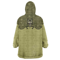 Western Gothic Yoke Wearable Blanket Hoodie Retro Butterfly With Daisy Garden - Wonder Print Shop