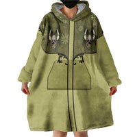 Western Gothic Yoke Wearable Blanket Hoodie Retro Butterfly With Daisy Garden - Wonder Print Shop