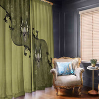 Western Gothic Yoke Window Curtain Retro Butterfly With Daisy Garden - Wonder Print Shop