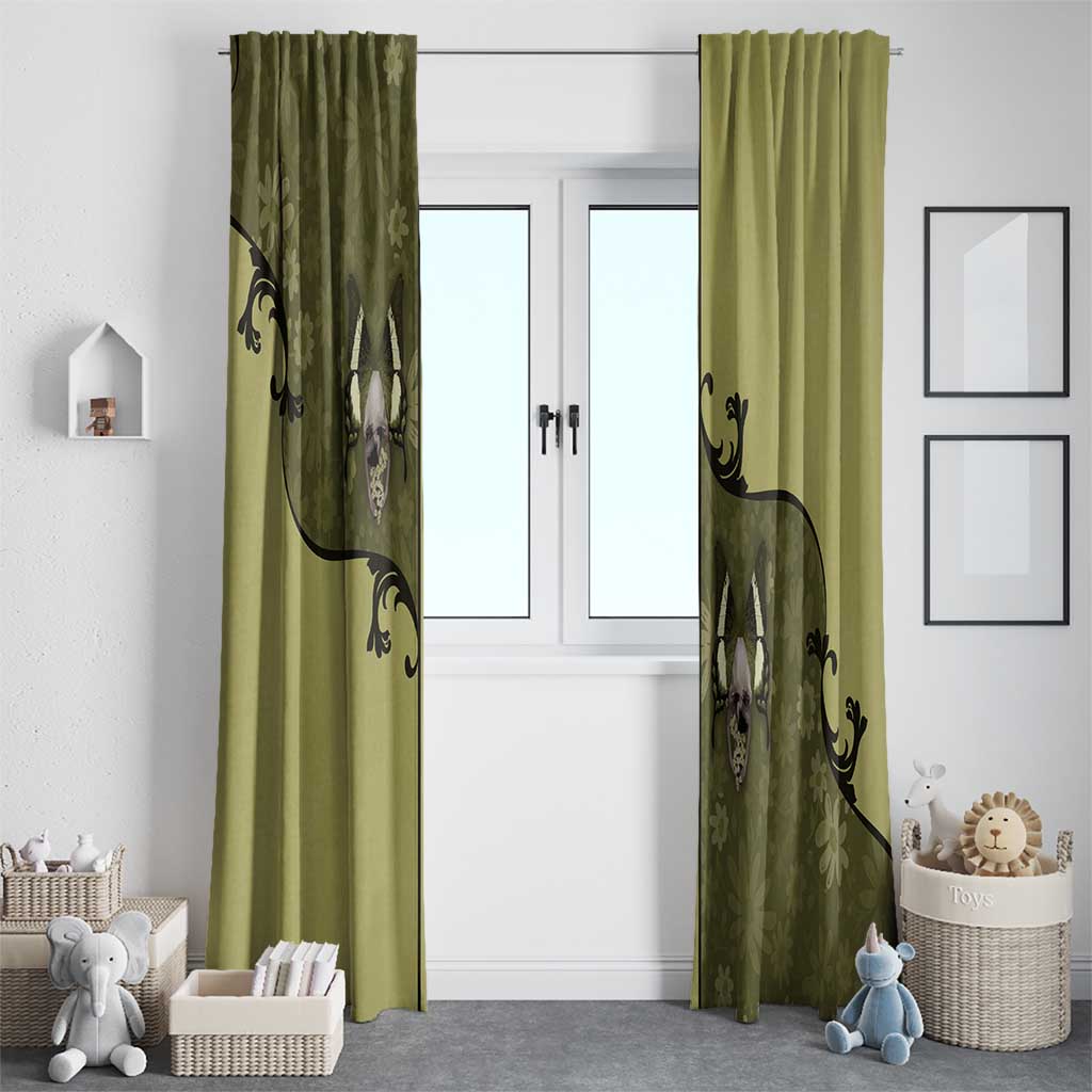 Western Gothic Yoke Window Curtain Retro Butterfly With Daisy Garden - Wonder Print Shop