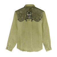 Western Gothic Yoke Women Casual Shirt Retro Butterfly With Daisy Garden - Wonder Print Shop