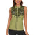 Western Gothic Yoke Women Sleeveless Polo Shirt Retro Butterfly With Daisy Garden - Wonder Print Shop