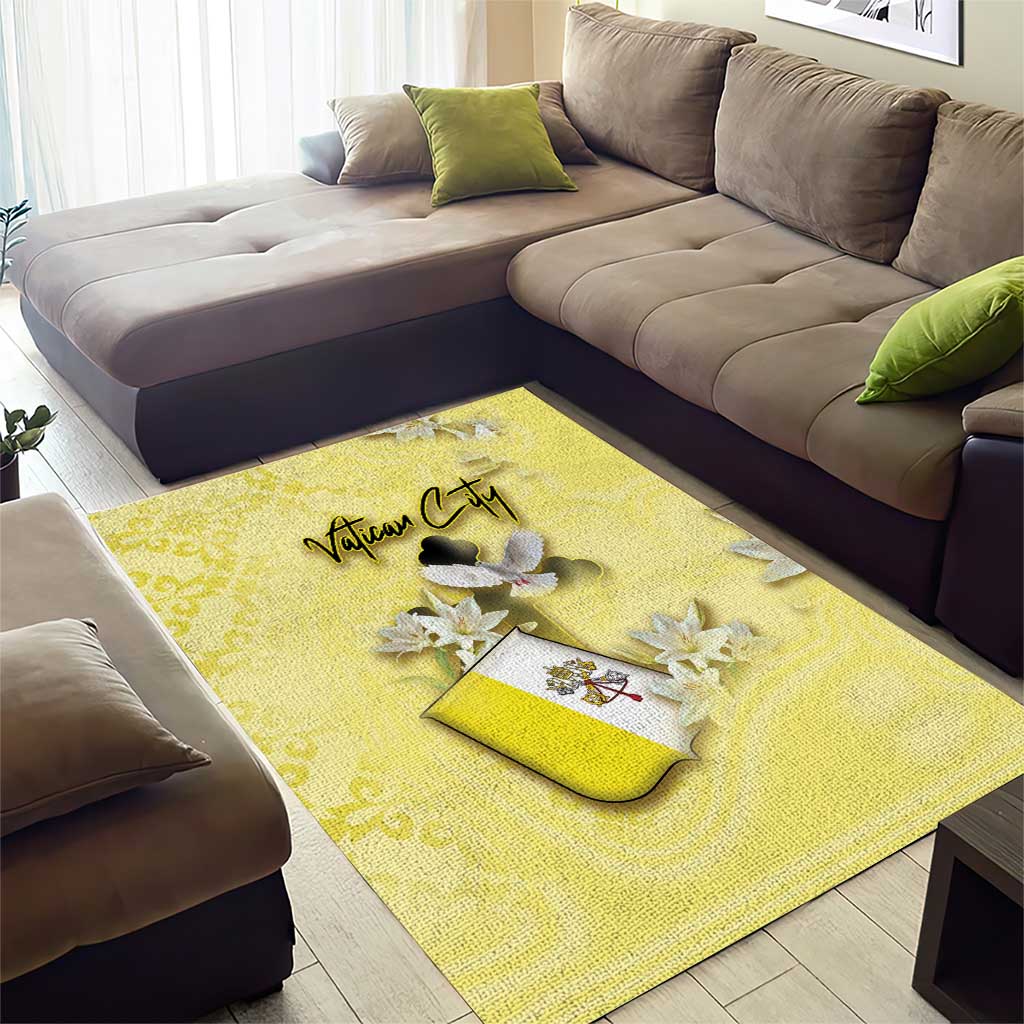 Vatican City Area Rug Coat Of Arms With Dove Bird - Wonder Print Shop