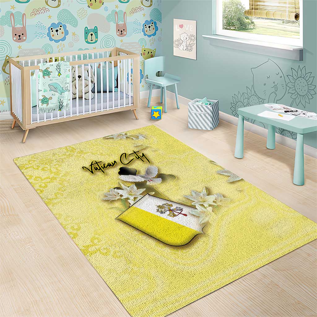 Vatican City Area Rug Coat Of Arms With Dove Bird - Wonder Print Shop