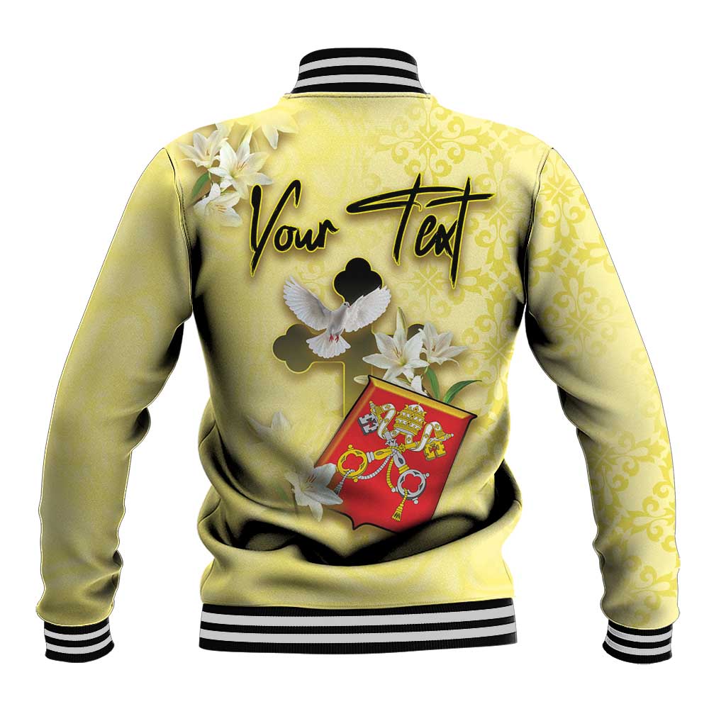 Personalized Vatican City Baseball Jacket Coat Of Arms With Dove Bird - Wonder Print Shop