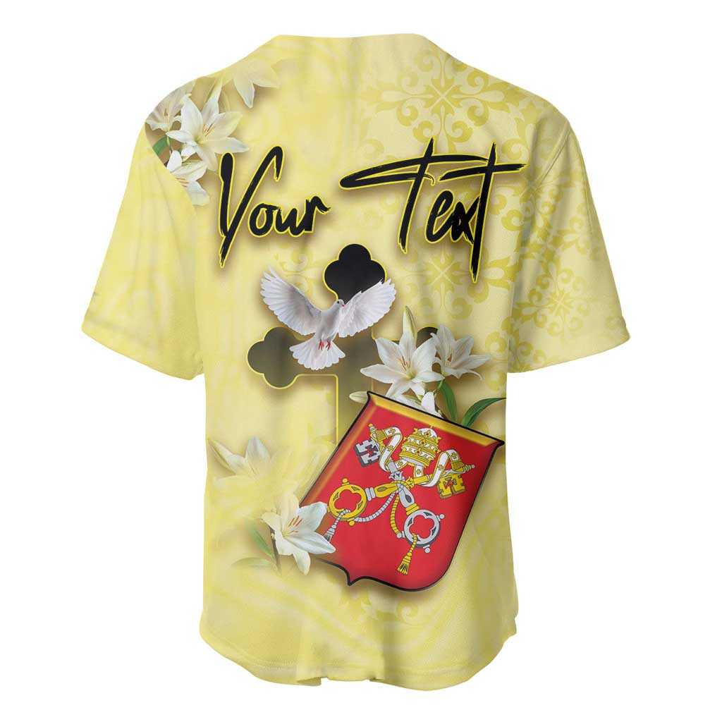 Personalized Vatican City Baseball Jersey Coat Of Arms With Dove Bird - Wonder Print Shop