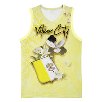 Personalized Vatican City Basketball Jersey Coat Of Arms With Dove Bird - Wonder Print Shop