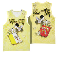 Personalized Vatican City Basketball Jersey Coat Of Arms With Dove Bird - Wonder Print Shop