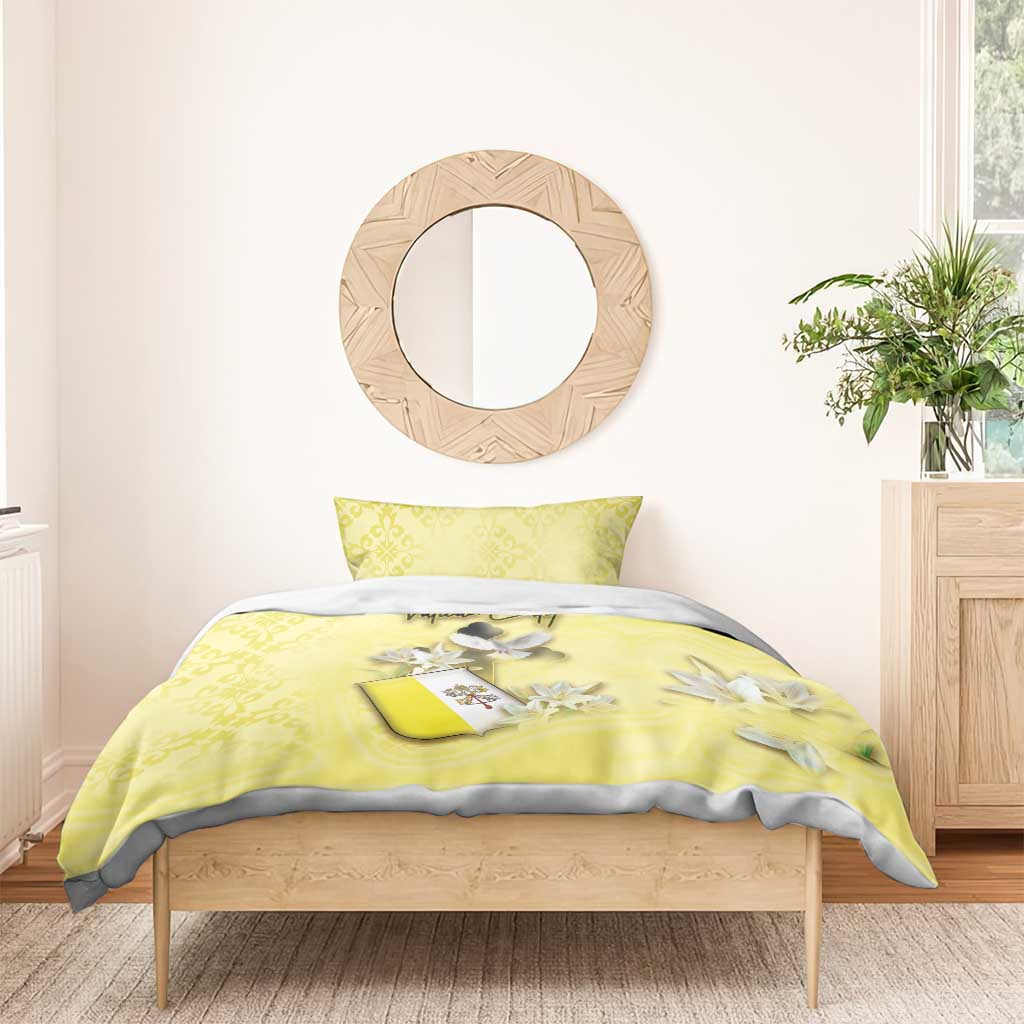 Vatican City Bedding Set Coat Of Arms With Dove Bird - Wonder Print Shop