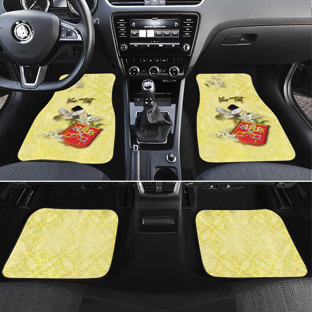 Personalized Vatican City Car Mats Coat Of Arms With Dove Bird - Wonder Print Shop