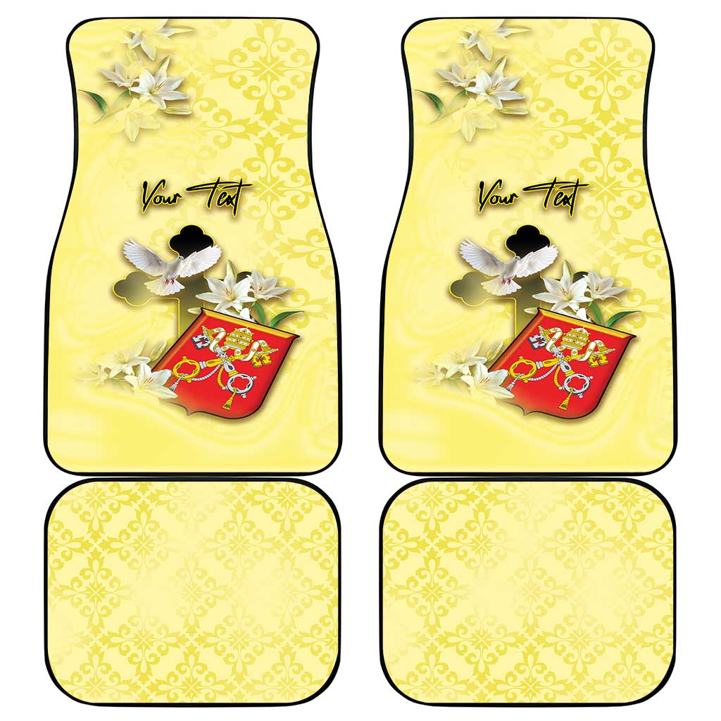 Personalized Vatican City Car Mats Coat Of Arms With Dove Bird - Wonder Print Shop