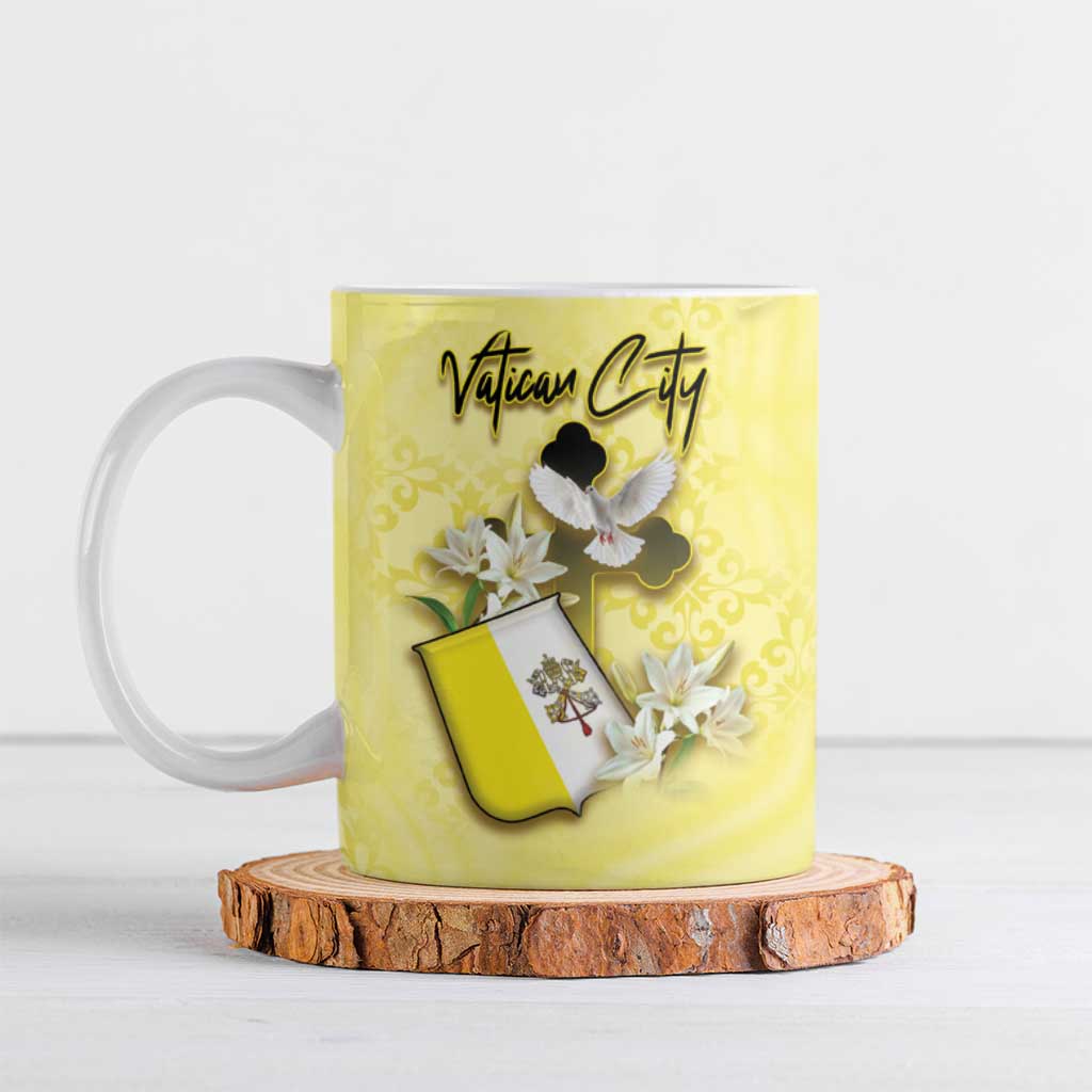 Personalized Vatican City Ceramic Mug Coat Of Arms With Dove Bird - Wonder Print Shop
