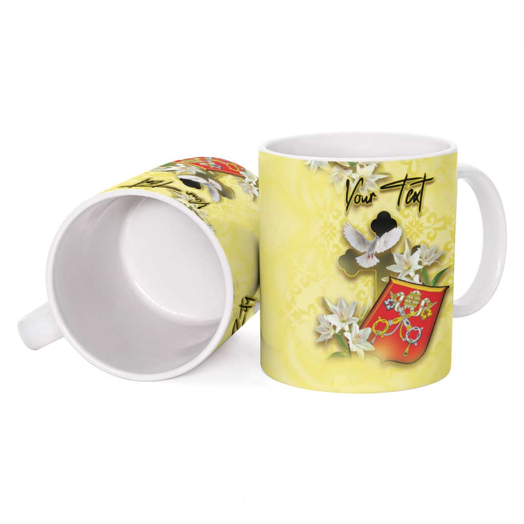 Personalized Vatican City Ceramic Mug Coat Of Arms With Dove Bird - Wonder Print Shop