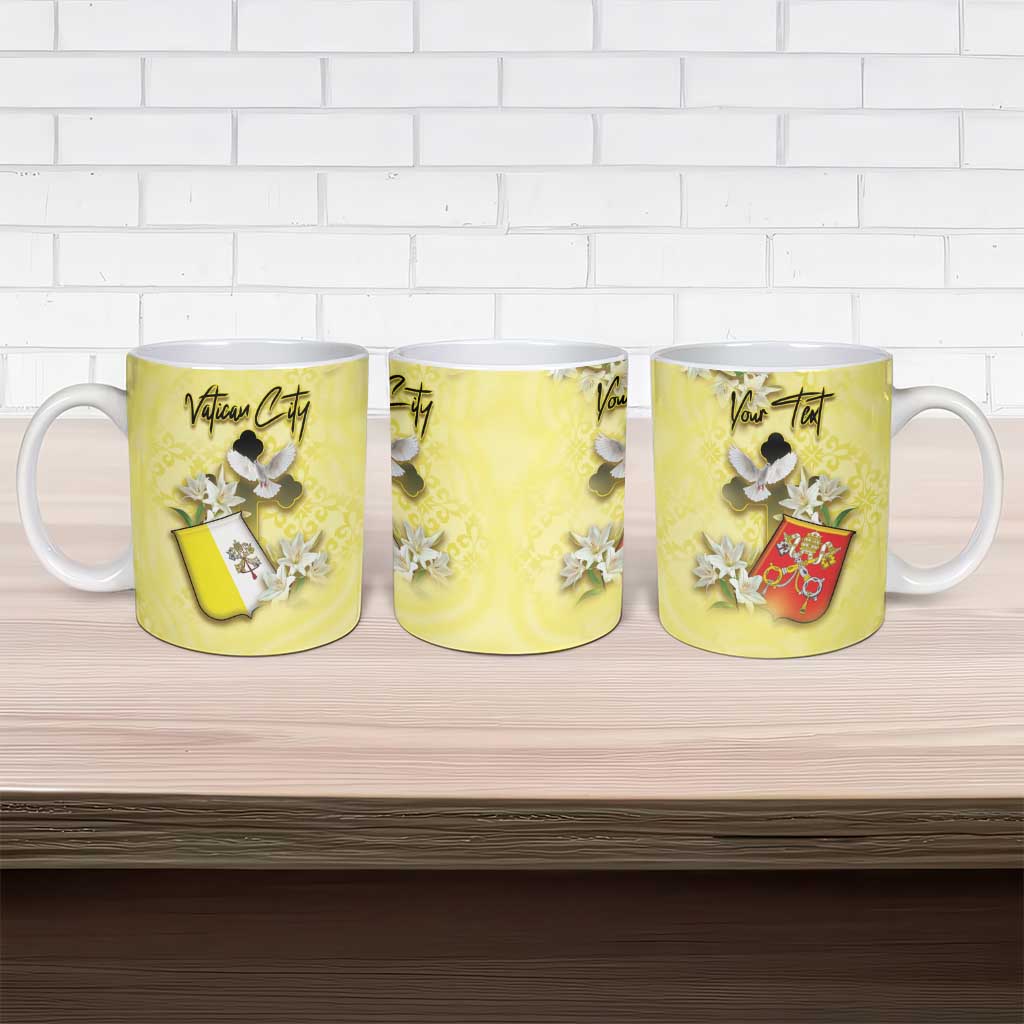 Personalized Vatican City Ceramic Mug Coat Of Arms With Dove Bird - Wonder Print Shop