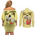 Personalized Vatican City Couples Matching Off Shoulder Short Dress and Long Sleeve Button Shirt Coat Of Arms With Dove Bird - Wonder Print Shop