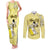 Personalized Vatican City Couples Matching Tank Maxi Dress and Long Sleeve Button Shirt Coat Of Arms With Dove Bird - Wonder Print Shop