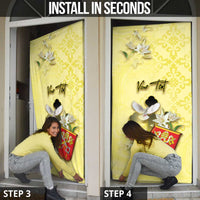 Personalized Vatican City Door Cover Coat Of Arms With Dove Bird - Wonder Print Shop