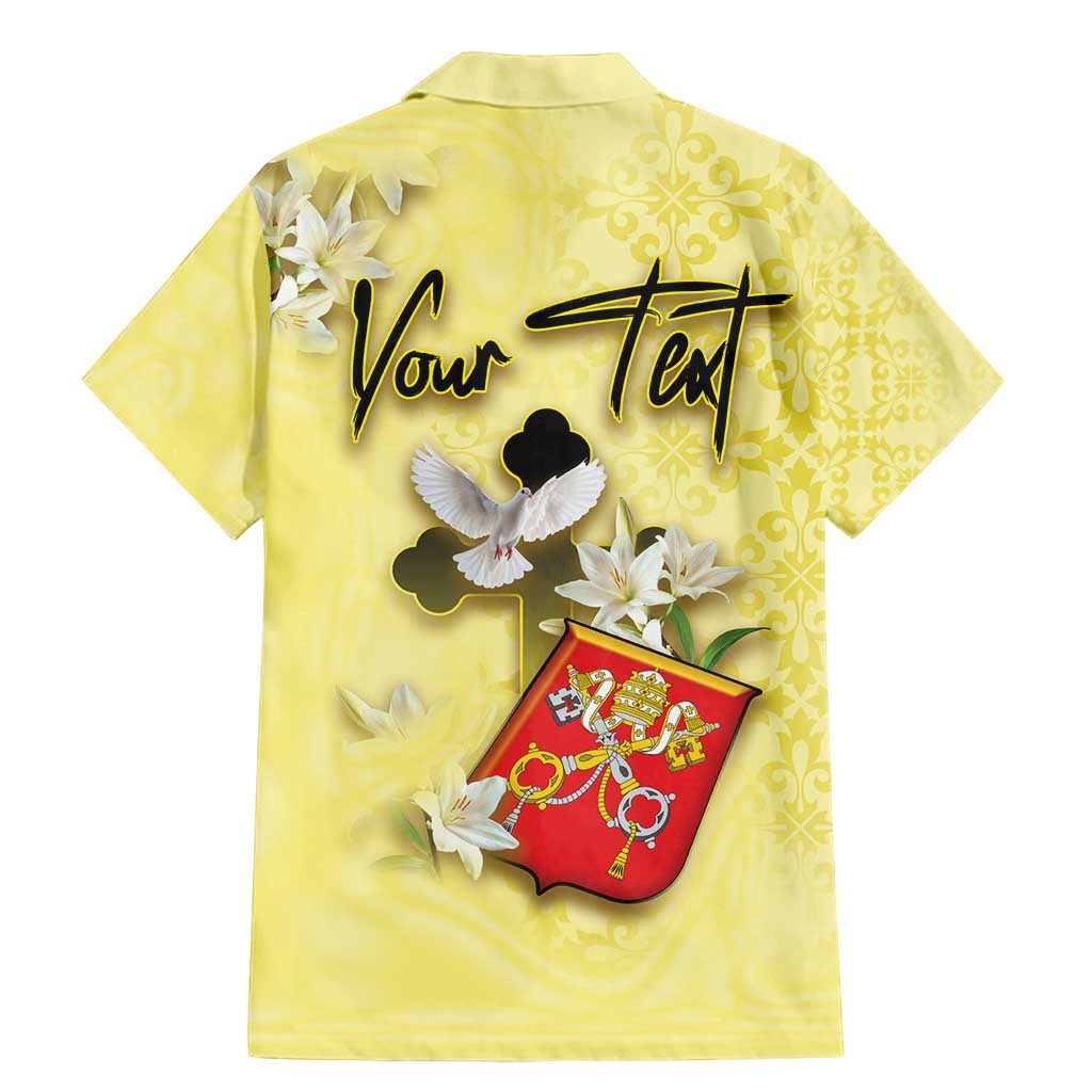 Personalized Vatican City Family Matching Mermaid Dress and Hawaiian Shirt Coat Of Arms With Dove Bird - Wonder Print Shop