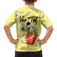 Personalized Vatican City Family Matching Tank Maxi Dress and Hawaiian Shirt Coat Of Arms With Dove Bird - Wonder Print Shop