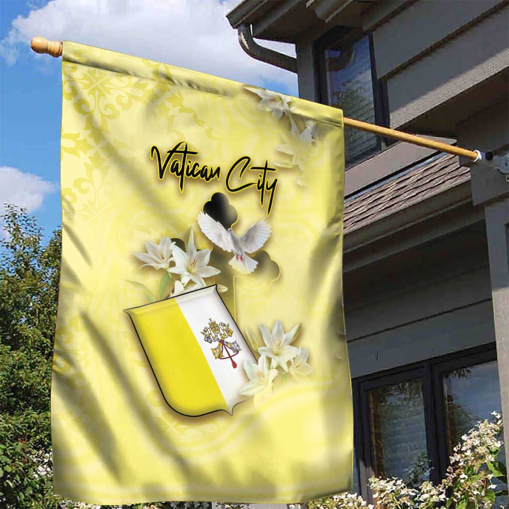 Vatican City Garden Flag Coat Of Arms With Dove Bird - Wonder Print Shop