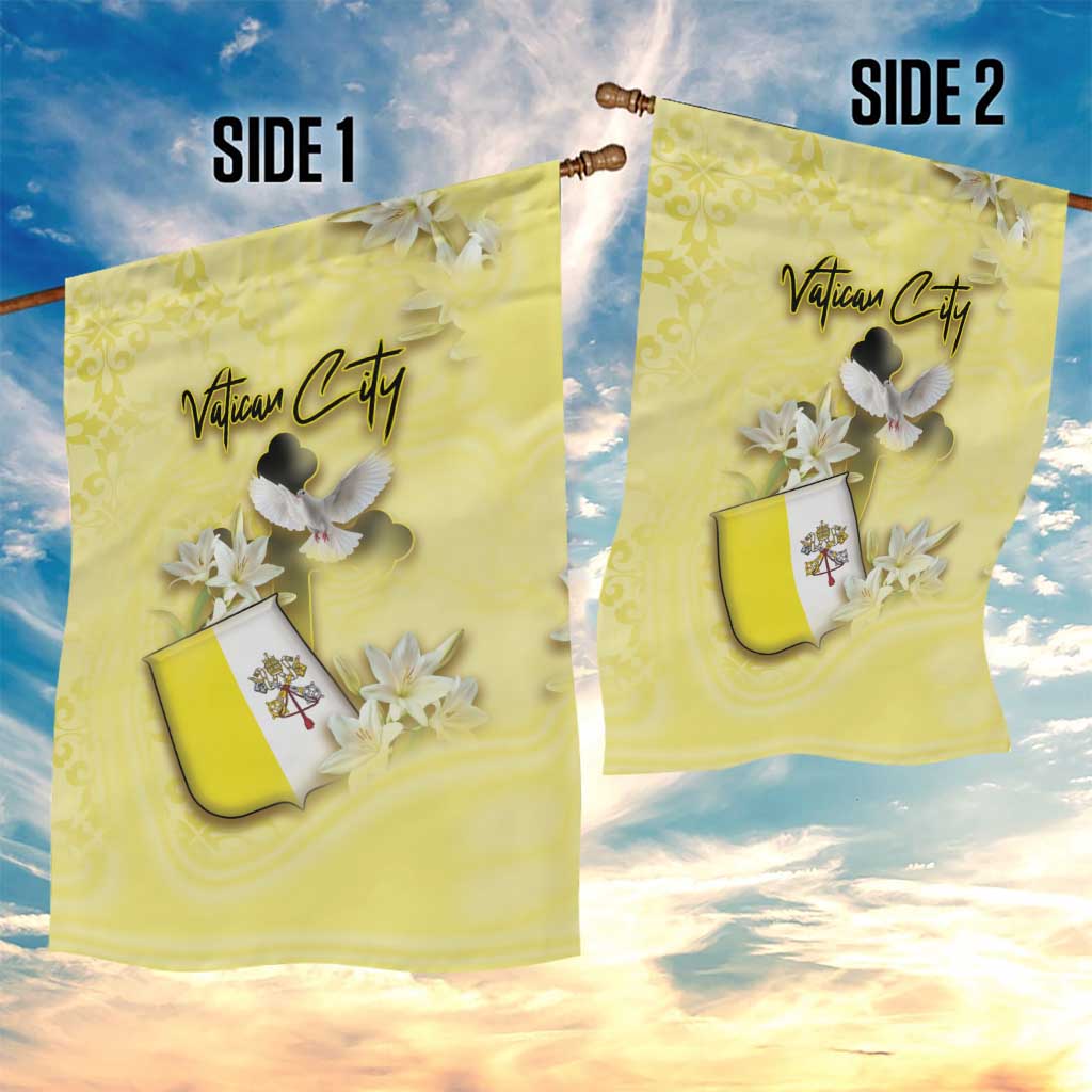 Vatican City Garden Flag Coat Of Arms With Dove Bird - Wonder Print Shop