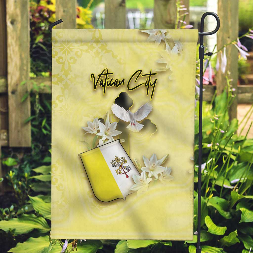 Vatican City Garden Flag Coat Of Arms With Dove Bird - Wonder Print Shop