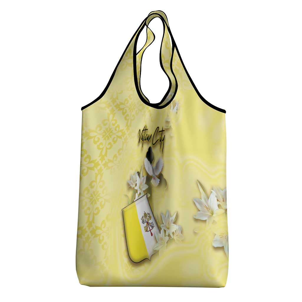 Vatican City Grocery Bag Coat Of Arms With Dove Bird - Wonder Print Shop