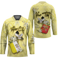 Personalized Vatican City Hockey Jersey Coat Of Arms With Dove Bird - Wonder Print Shop
