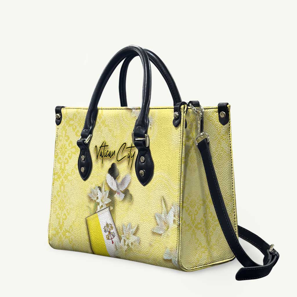 Vatican City Leather Bag Coat Of Arms With Dove Bird - Wonder Print Shop