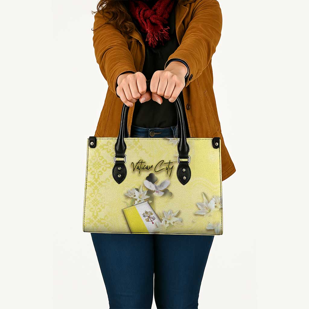 Vatican City Leather Bag Coat Of Arms With Dove Bird - Wonder Print Shop