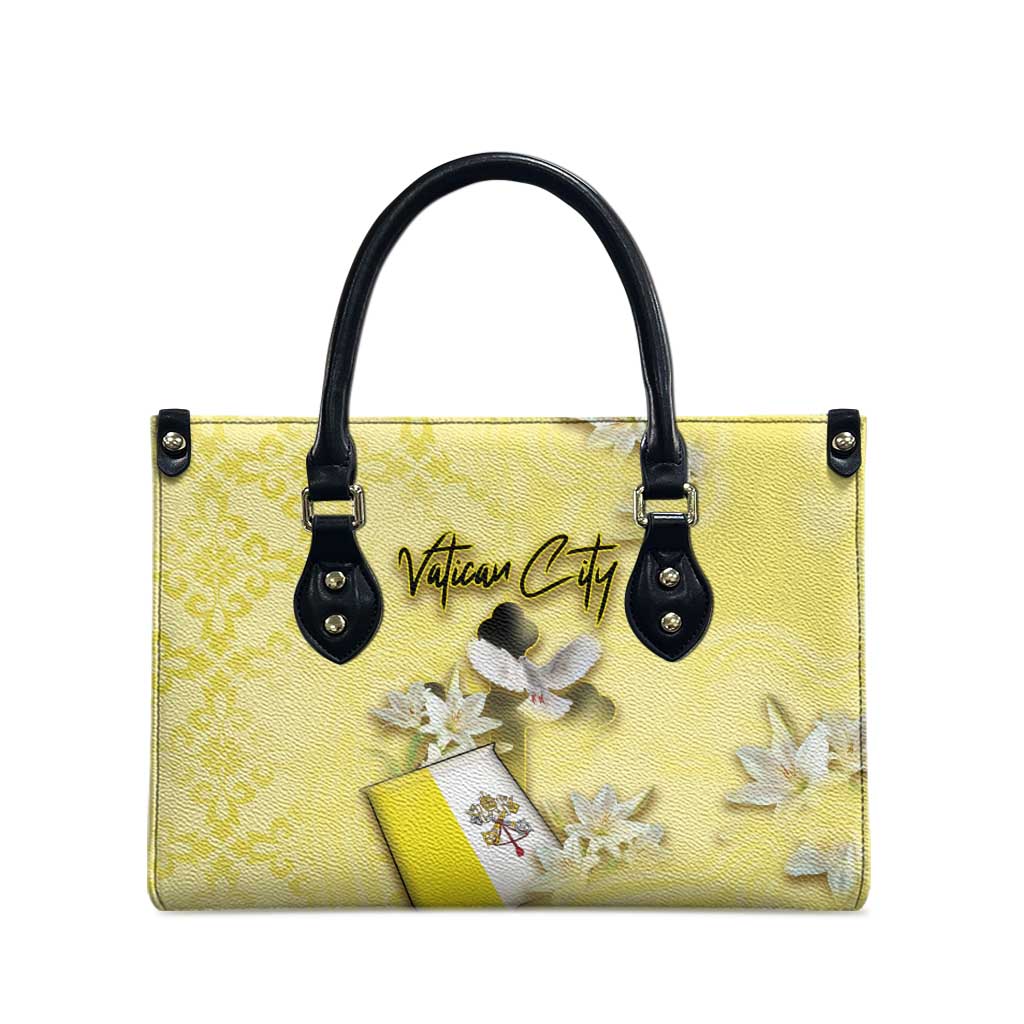 Vatican City Leather Bag Coat Of Arms With Dove Bird - Wonder Print Shop