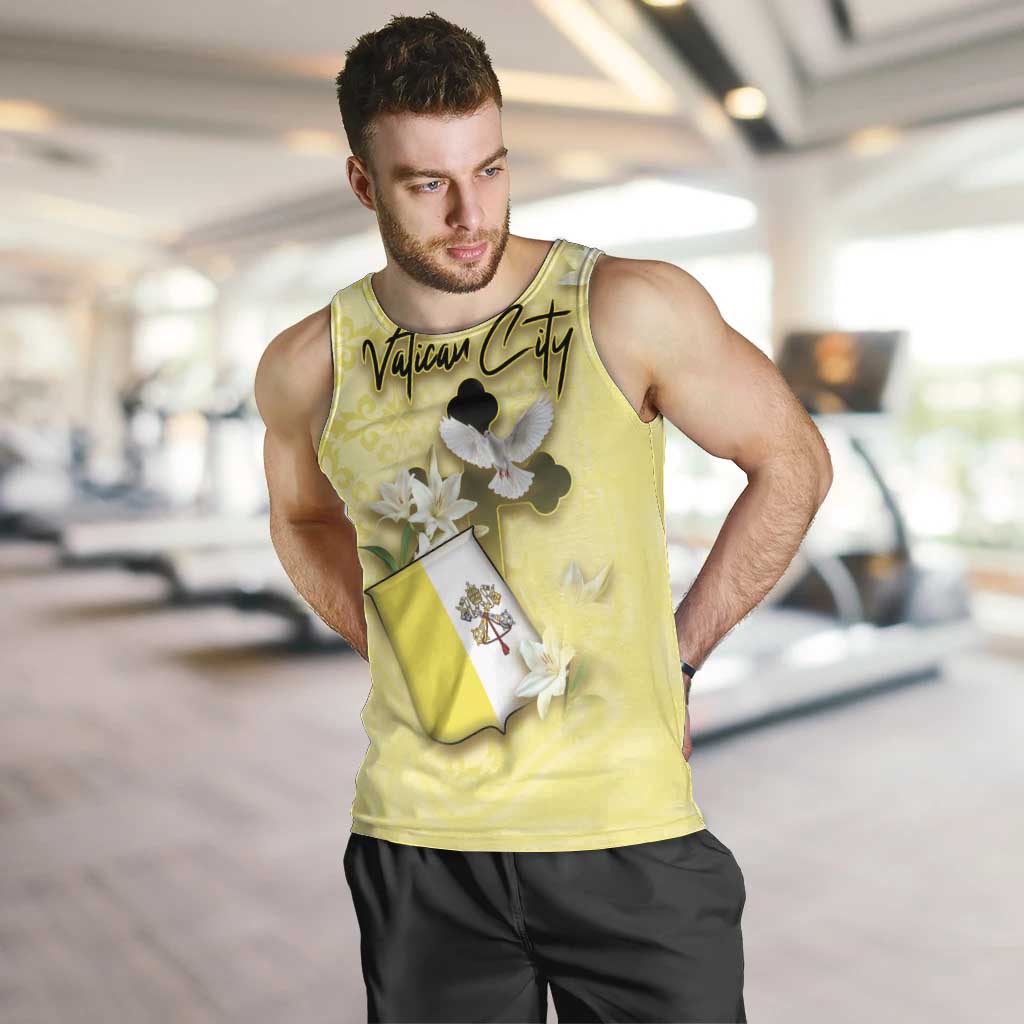 Personalized Vatican City Men Tank Top Coat Of Arms With Dove Bird - Wonder Print Shop