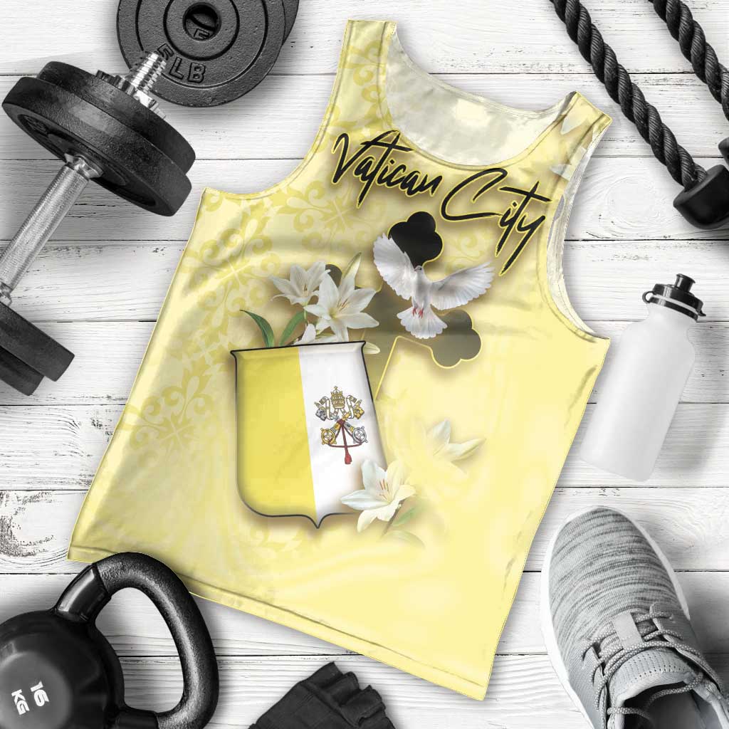 Personalized Vatican City Men Tank Top Coat Of Arms With Dove Bird - Wonder Print Shop