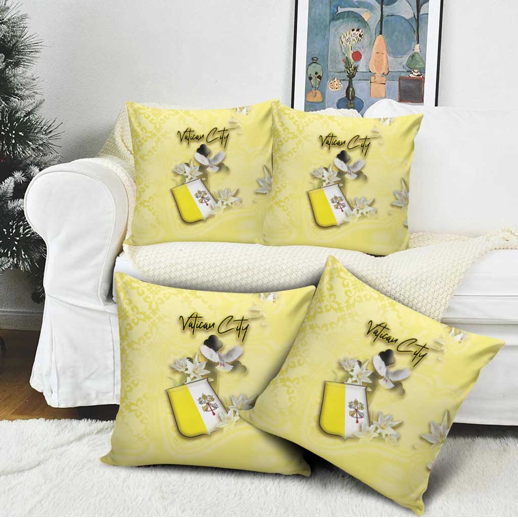 Vatican City Pillow Cover Coat Of Arms With Dove Bird - Wonder Print Shop